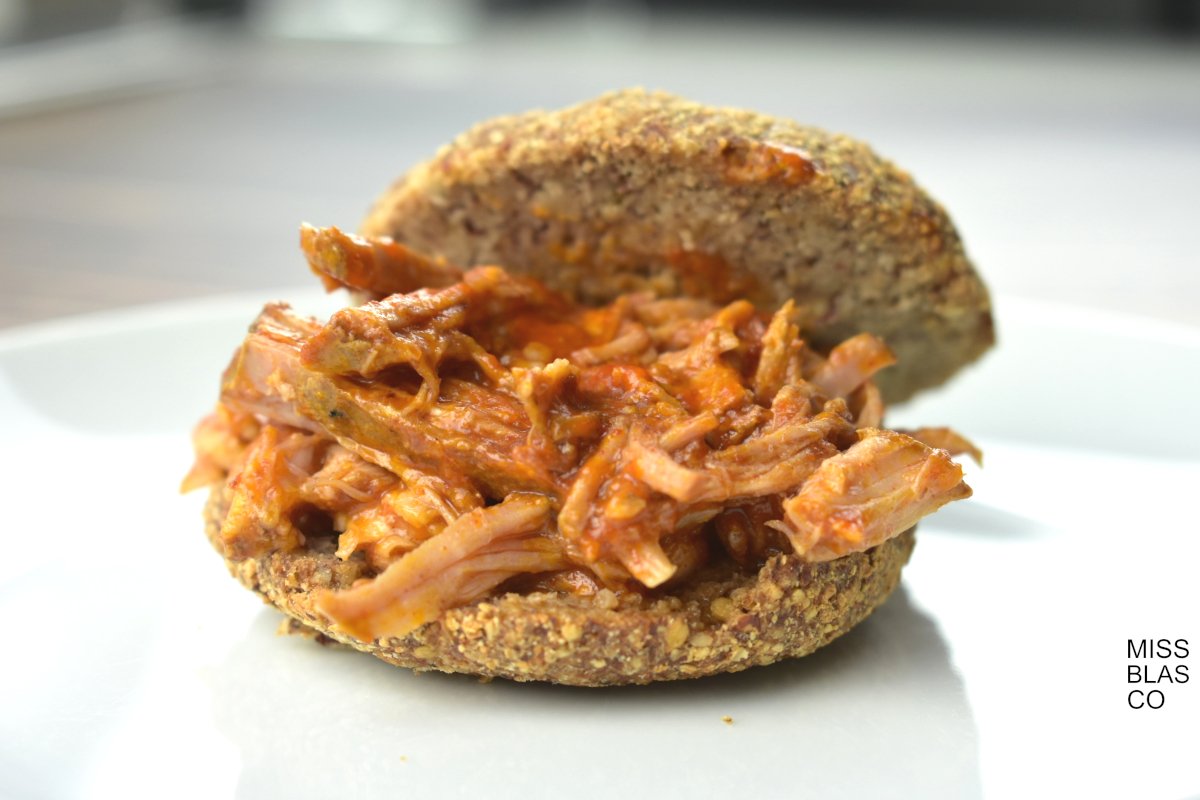 pulled pork con pan lowcarb
