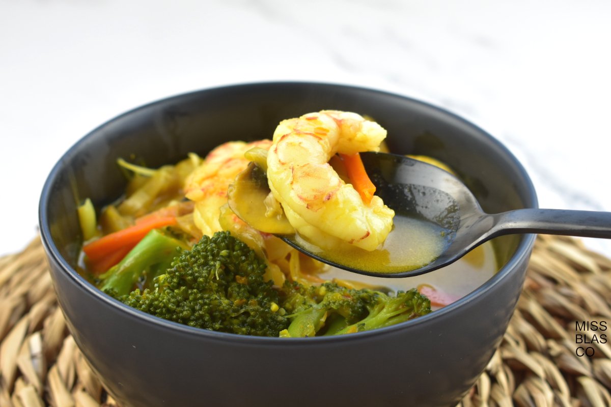 curry con gambas