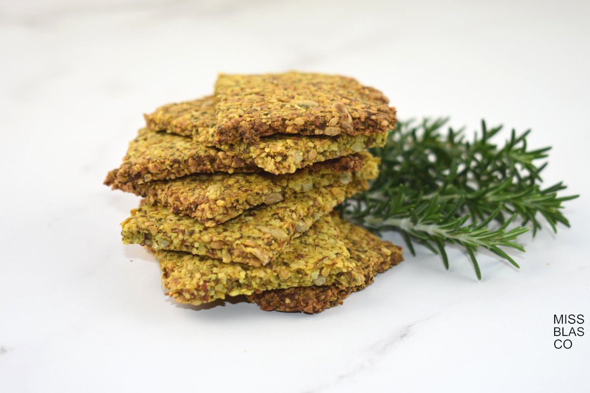 crackers de almendra y psyllium