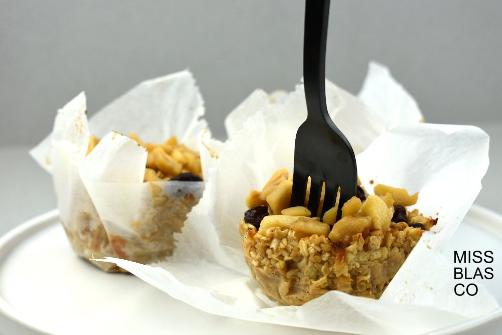 muffins de avena y manzana