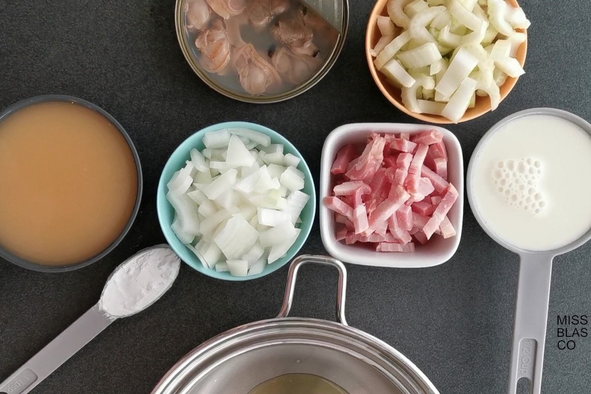 Ingredientes sopa de almejas