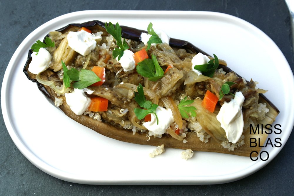 berenjenas con quinoa