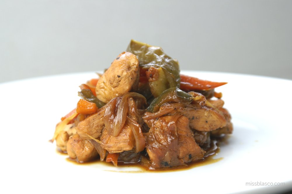 wok de pollo y verduras